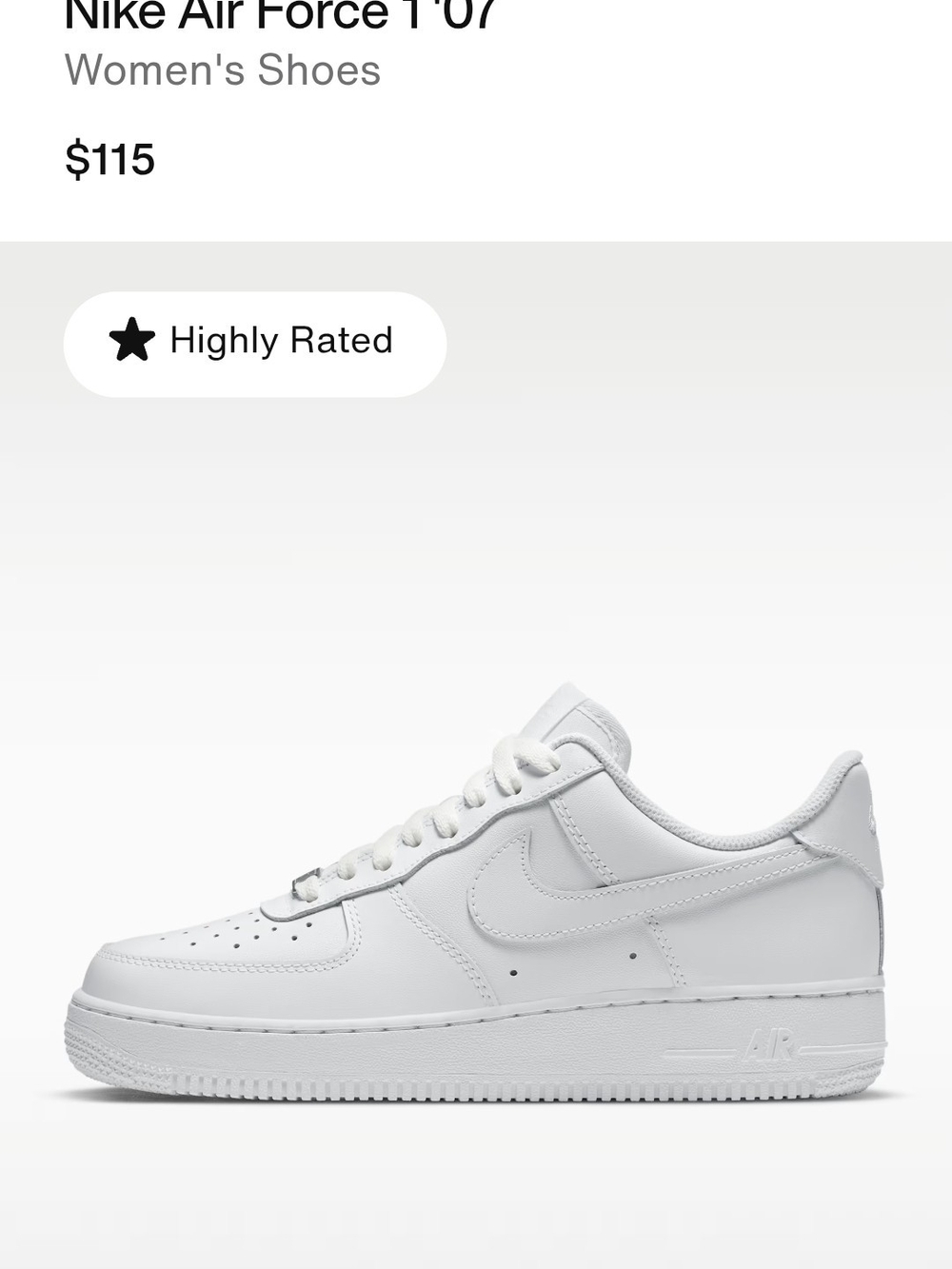 Nike Air Force 1 Womens Shoes — White